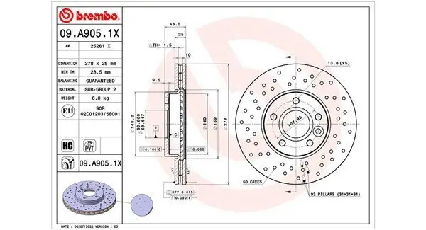 Bremsscheibe MAGNETI MARELLI 360406176202