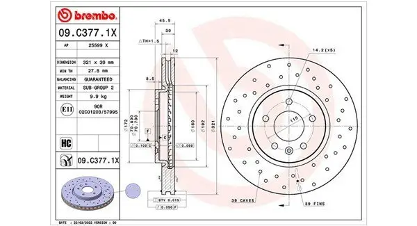 Bremsscheibe Vorderachse MAGNETI MARELLI 360406178302