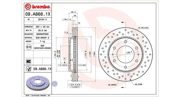 Bremsscheibe Vorderachse MAGNETI MARELLI 360406179102