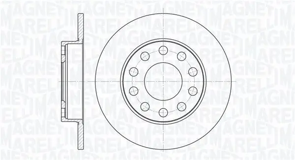 Bremsscheibe Hinterachse MAGNETI MARELLI 361302040125