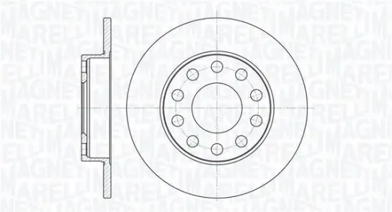 Bremsscheibe Hinterachse MAGNETI MARELLI 361302040125 Bild Bremsscheibe Hinterachse MAGNETI MARELLI 361302040125