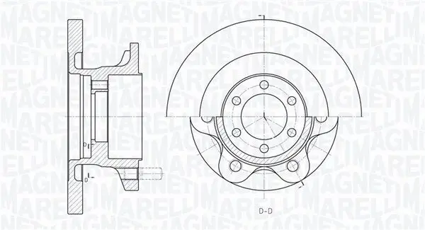 Bremsscheibe Vorderachse MAGNETI MARELLI 361302040157