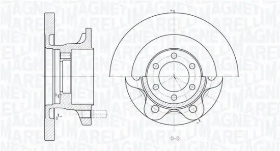 Bremsscheibe Vorderachse MAGNETI MARELLI 361302040157 Bild Bremsscheibe Vorderachse MAGNETI MARELLI 361302040157