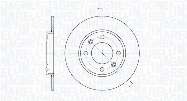 Bremsscheibe Hinterachse MAGNETI MARELLI 361302040163