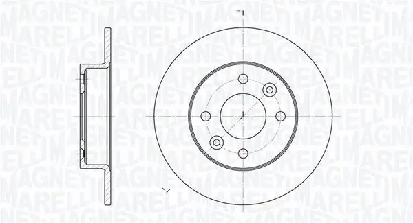 Bremsscheibe Vorderachse MAGNETI MARELLI 361302040183