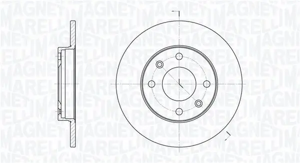 Bremsscheibe MAGNETI MARELLI 361302040189
