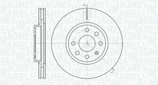 Bremsscheibe Vorderachse MAGNETI MARELLI 361302040190