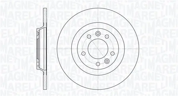 Bremsscheibe Hinterachse MAGNETI MARELLI 361302040205