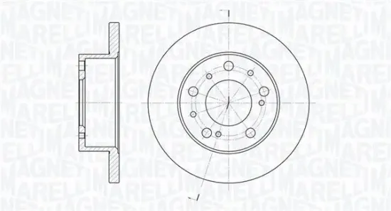 Bremsscheibe Vorderachse MAGNETI MARELLI 361302040211 Bild Bremsscheibe Vorderachse MAGNETI MARELLI 361302040211