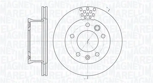 Bremsscheibe Vorderachse MAGNETI MARELLI 361302040216