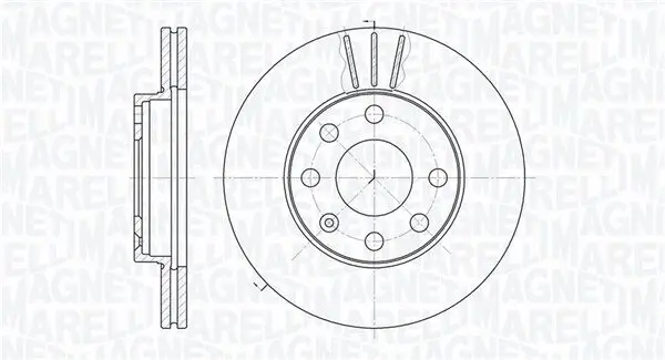 Bremsscheibe Vorderachse MAGNETI MARELLI 361302040264