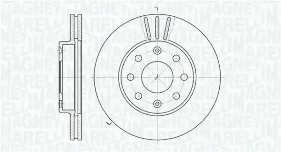 Bremsscheibe Vorderachse MAGNETI MARELLI 361302040312 Bild Bremsscheibe Vorderachse MAGNETI MARELLI 361302040312
