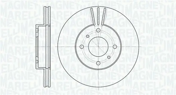 Bremsscheibe MAGNETI MARELLI 361302040318