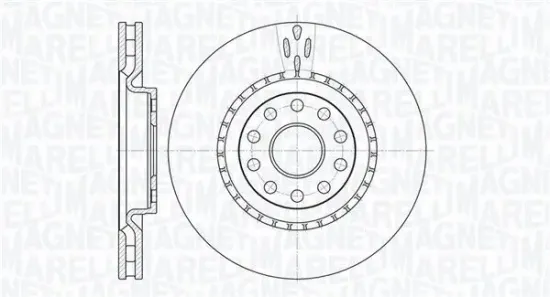 Bremsscheibe Vorderachse MAGNETI MARELLI 361302040400 Bild Bremsscheibe Vorderachse MAGNETI MARELLI 361302040400