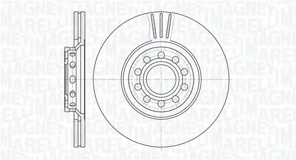 Bremsscheibe Vorderachse MAGNETI MARELLI 361302040412