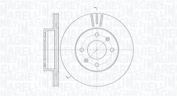 Bremsscheibe Vorderachse MAGNETI MARELLI 361302040454