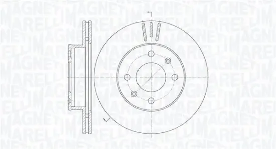 Bremsscheibe Vorderachse MAGNETI MARELLI 361302040454 Bild Bremsscheibe Vorderachse MAGNETI MARELLI 361302040454