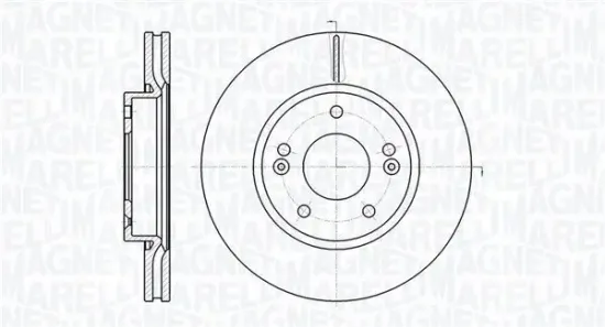 Bremsscheibe Vorderachse MAGNETI MARELLI 361302040466 Bild Bremsscheibe Vorderachse MAGNETI MARELLI 361302040466