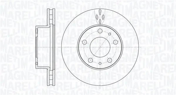 Bremsscheibe MAGNETI MARELLI 361302040512