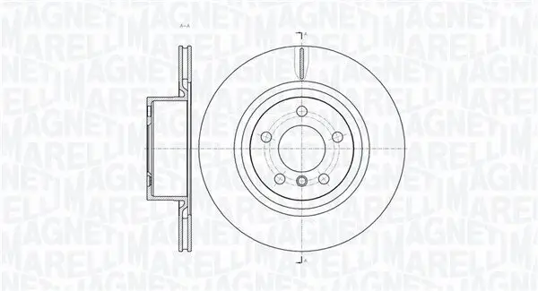 Bremsscheibe Hinterachse MAGNETI MARELLI 361302040634