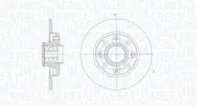 Bremsscheibe Hinterachse MAGNETI MARELLI 361302040649