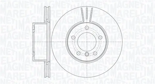 Bremsscheibe Vorderachse MAGNETI MARELLI 361302040678