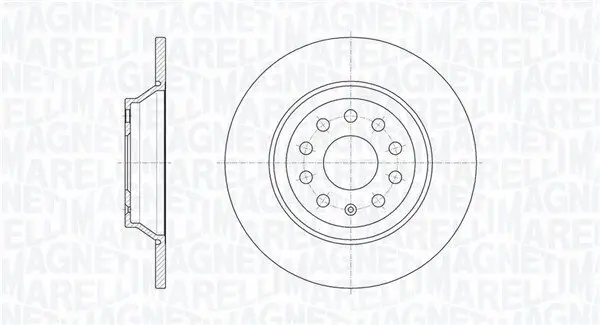 Bremsscheibe Hinterachse MAGNETI MARELLI 361302040708