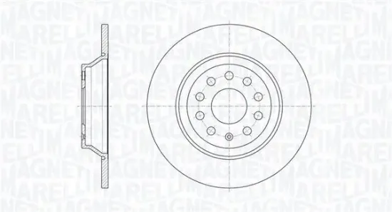 Bremsscheibe Hinterachse MAGNETI MARELLI 361302040708 Bild Bremsscheibe Hinterachse MAGNETI MARELLI 361302040708