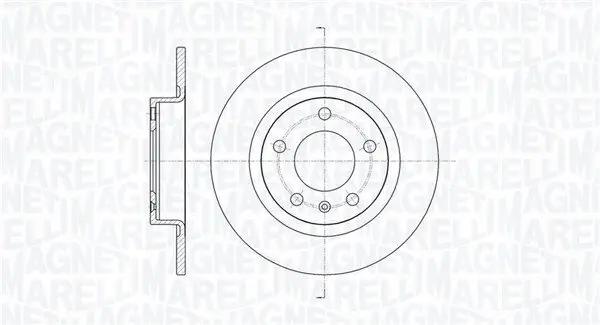 Bremsscheibe Hinterachse MAGNETI MARELLI 361302040734