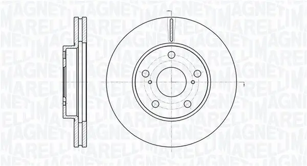 Bremsscheibe Vorderachse MAGNETI MARELLI 361302040744