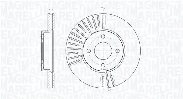 Bremsscheibe MAGNETI MARELLI 361302040772