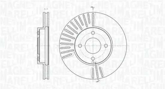 Bremsscheibe MAGNETI MARELLI 361302040772 Bild Bremsscheibe MAGNETI MARELLI 361302040772