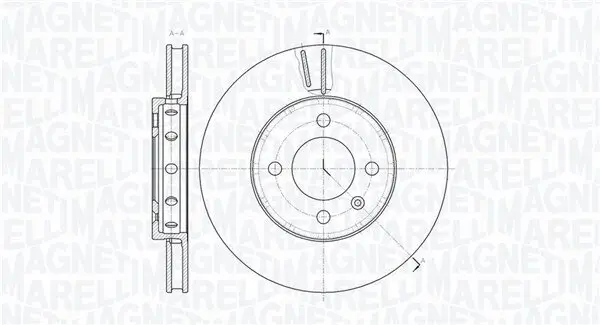 Bremsscheibe MAGNETI MARELLI 361302040778