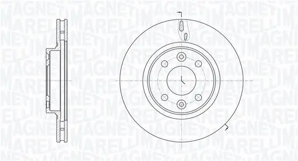 Bremsscheibe Vorderachse MAGNETI MARELLI 361302040786