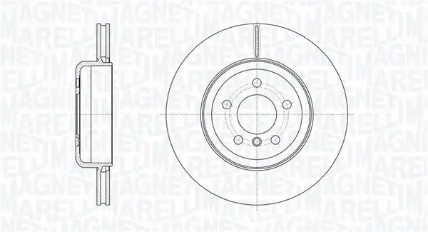 Bremsscheibe Hinterachse MAGNETI MARELLI 361302040796