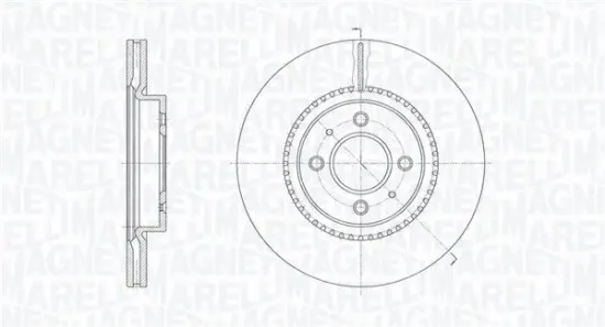 Bremsscheibe Vorderachse MAGNETI MARELLI 361302040807 Bild Bremsscheibe Vorderachse MAGNETI MARELLI 361302040807