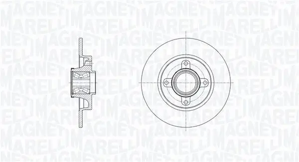 Bremsscheibe MAGNETI MARELLI 361302040818