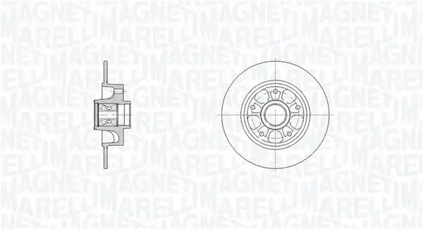 Bremsscheibe Hinterachse MAGNETI MARELLI 361302040819