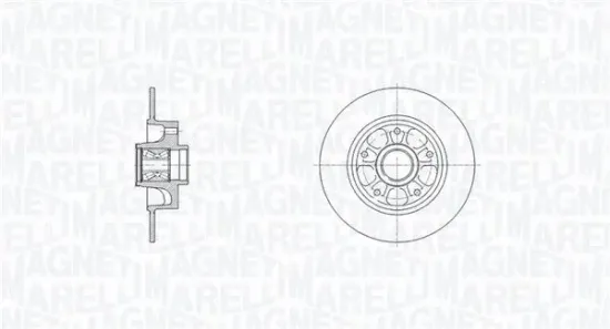 Bremsscheibe Hinterachse MAGNETI MARELLI 361302040819 Bild Bremsscheibe Hinterachse MAGNETI MARELLI 361302040819