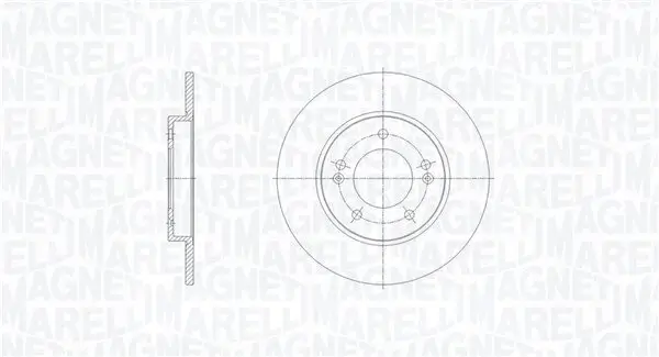 Bremsscheibe Hinterachse MAGNETI MARELLI 361302040825