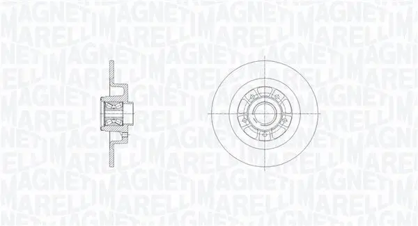 Bremsscheibe Hinterachse MAGNETI MARELLI 361302040828