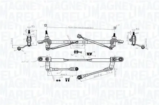 Wischergestänge 12 V vorne MAGNETI MARELLI 064011002010 Bild Wischergestänge 12 V vorne MAGNETI MARELLI 064011002010