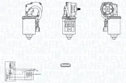 Wischermotor 12 V vorne MAGNETI MARELLI 064300414010