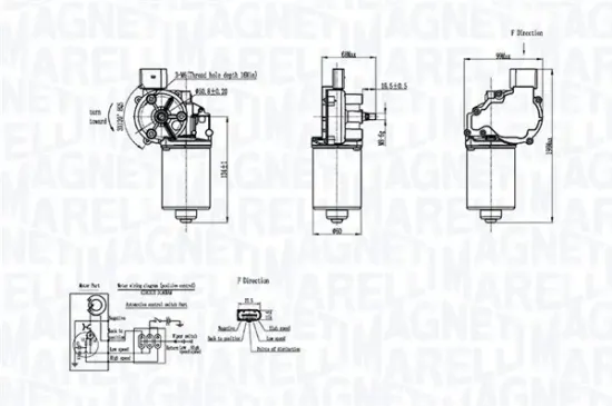 Wischermotor 12 V vorne MAGNETI MARELLI 064046206010 Bild Wischermotor 12 V vorne MAGNETI MARELLI 064046206010