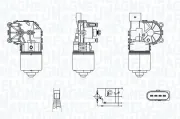Wischermotor 12 V vorne MAGNETI MARELLI 064350005010