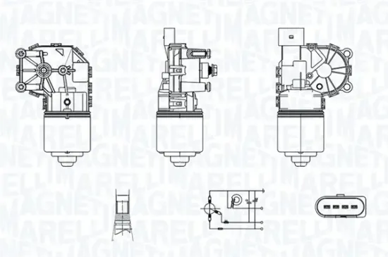 Wischermotor 12 V vorne MAGNETI MARELLI 064350005010 Bild Wischermotor 12 V vorne MAGNETI MARELLI 064350005010