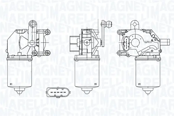 Wischermotor 12 V vorne MAGNETI MARELLI 064050002010