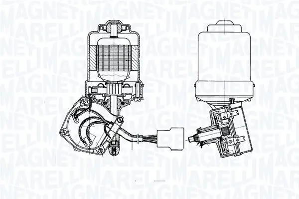 Wischermotor 12 V vorne MAGNETI MARELLI 064355601010