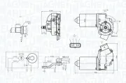 Wischermotor 12 V MAGNETI MARELLI 064371900010