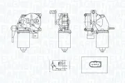 Wischermotor 12 V MAGNETI MARELLI 064372100010